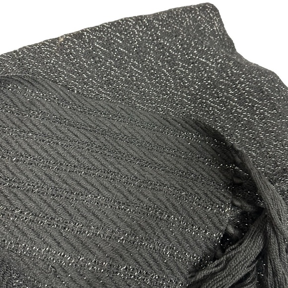 Huge Oversized Warm and Cozy Black Sparkle Scarf - Picture 3 of 10